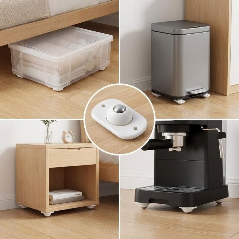 Kitchen Appliances White - 8 Buah Roda Kastor Perekat Sendiri,