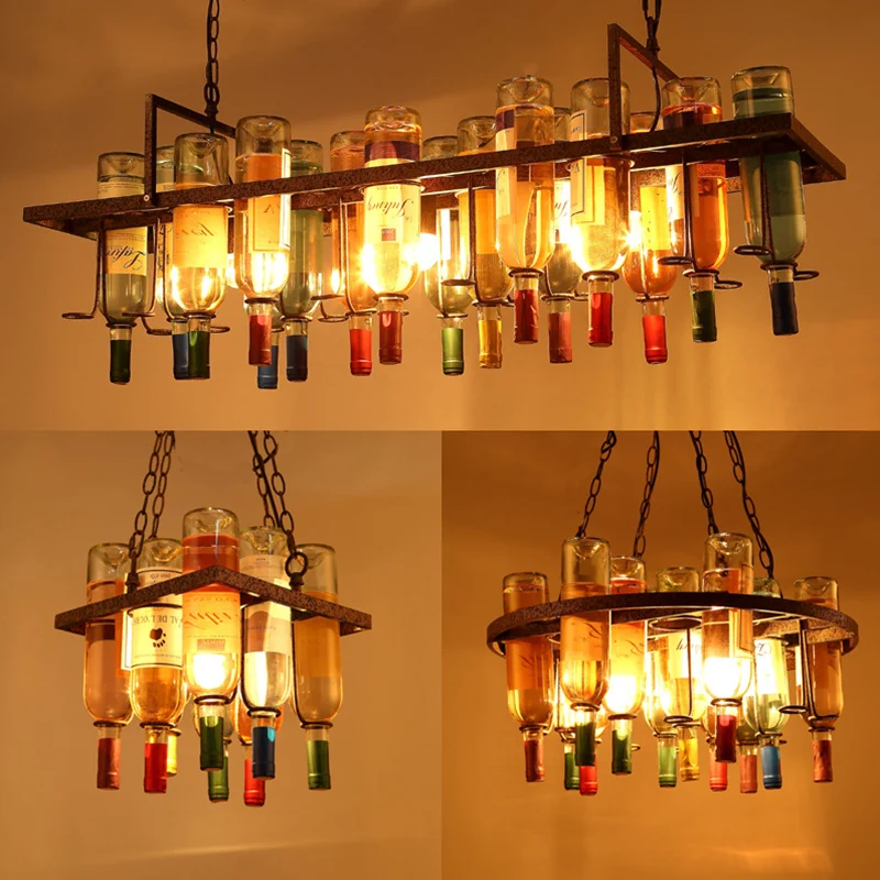Kitchen Appliances With Red Knobs - Botol anggur Vintage, lampu besi Led