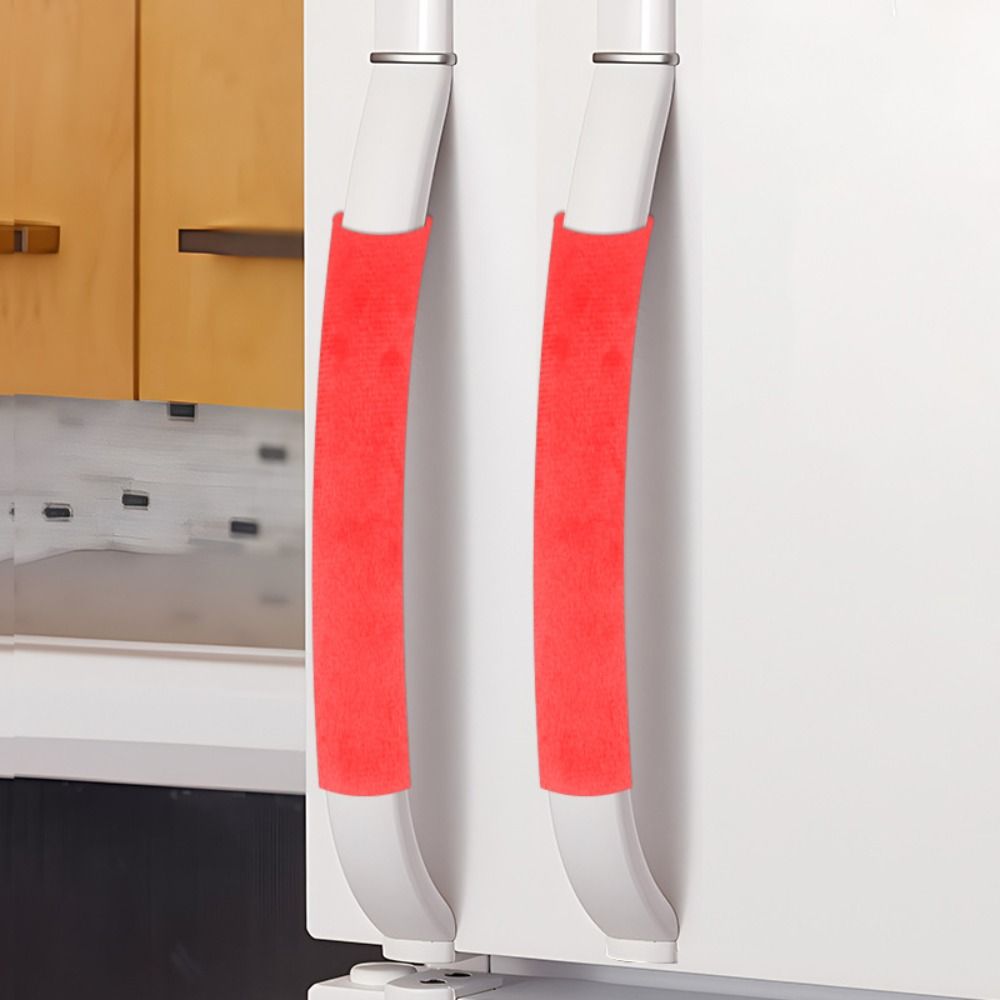Kitchen Appliances With Red Knobs - Penutup gagang pintu kulkas hitam abu-abu