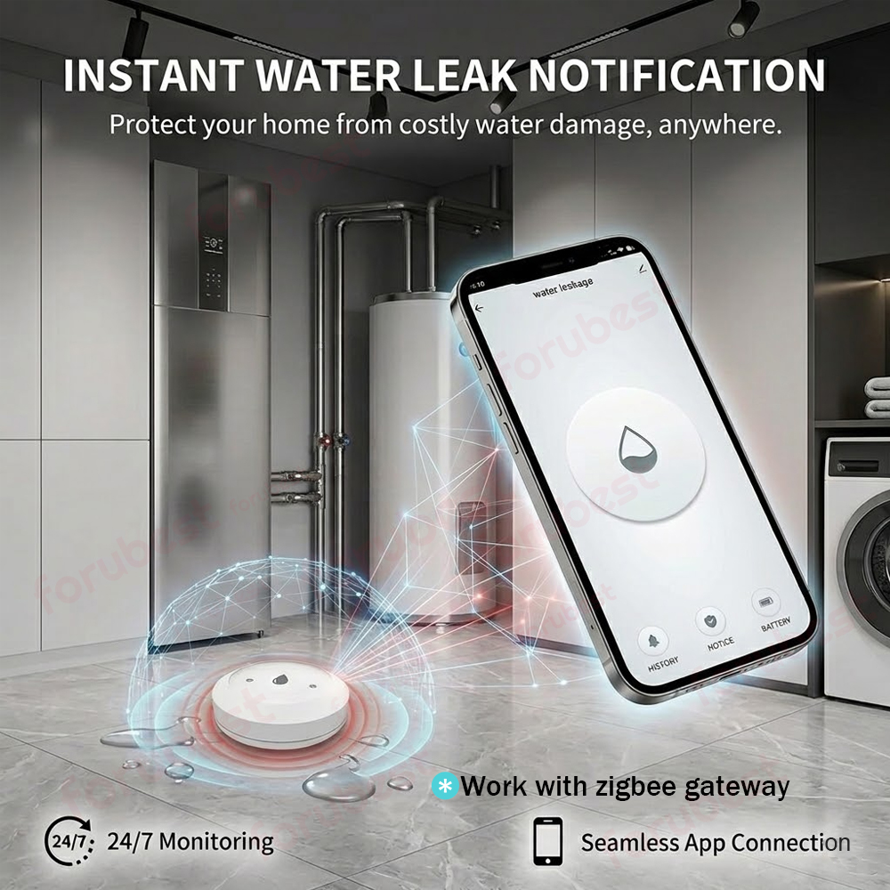 Sensor Air Zigbee Detektor Keb - Kitchen Appliances Video ulasan dan harga