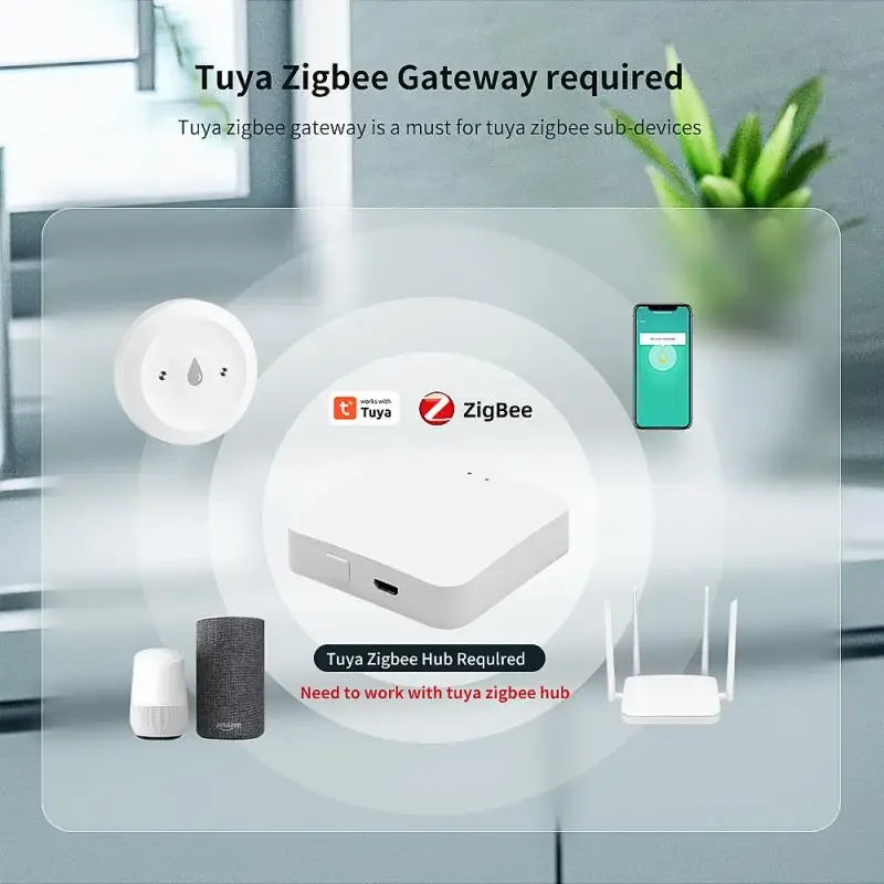 Sensor Kebocoran Air Zigbee De - Kitchen Appliances Video ulasan dan harga