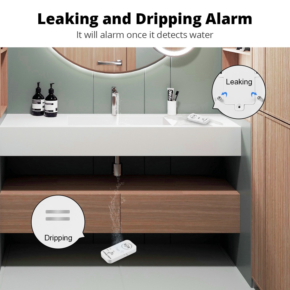 KERUI Sensor air nirkabel 90dB - Kitchen Appliances Video ulasan dan harga