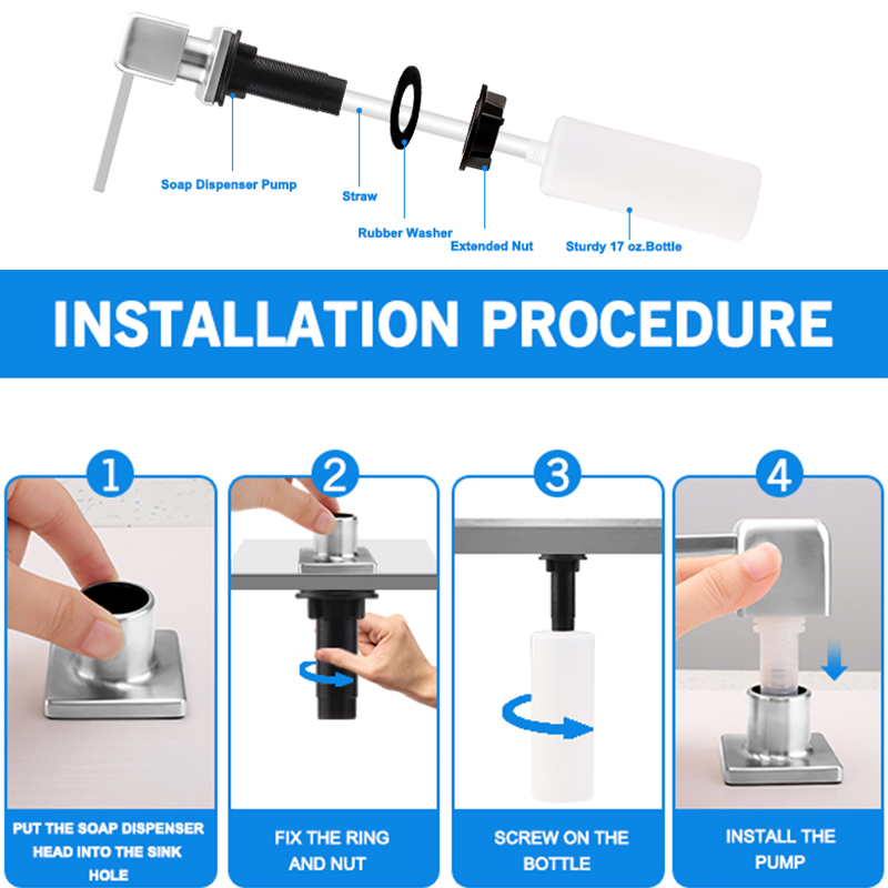 Dispenser Sabun Nikel/Hitam/Em - Kitchen Appliances Built In ulasan dan harga