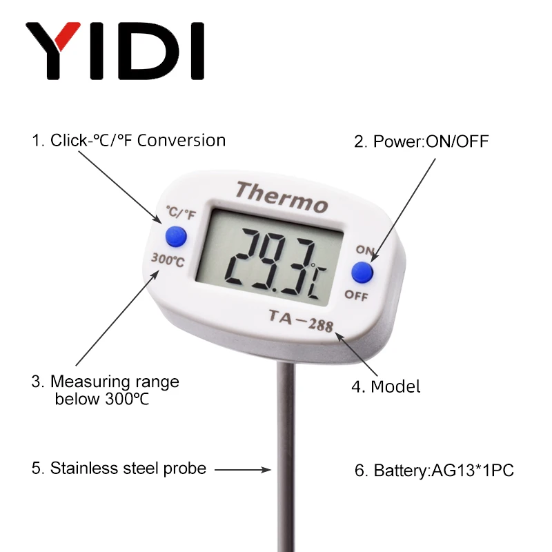 TA288 LCD Digital Termometer M - Kitchen Appliances Video ulasan dan harga