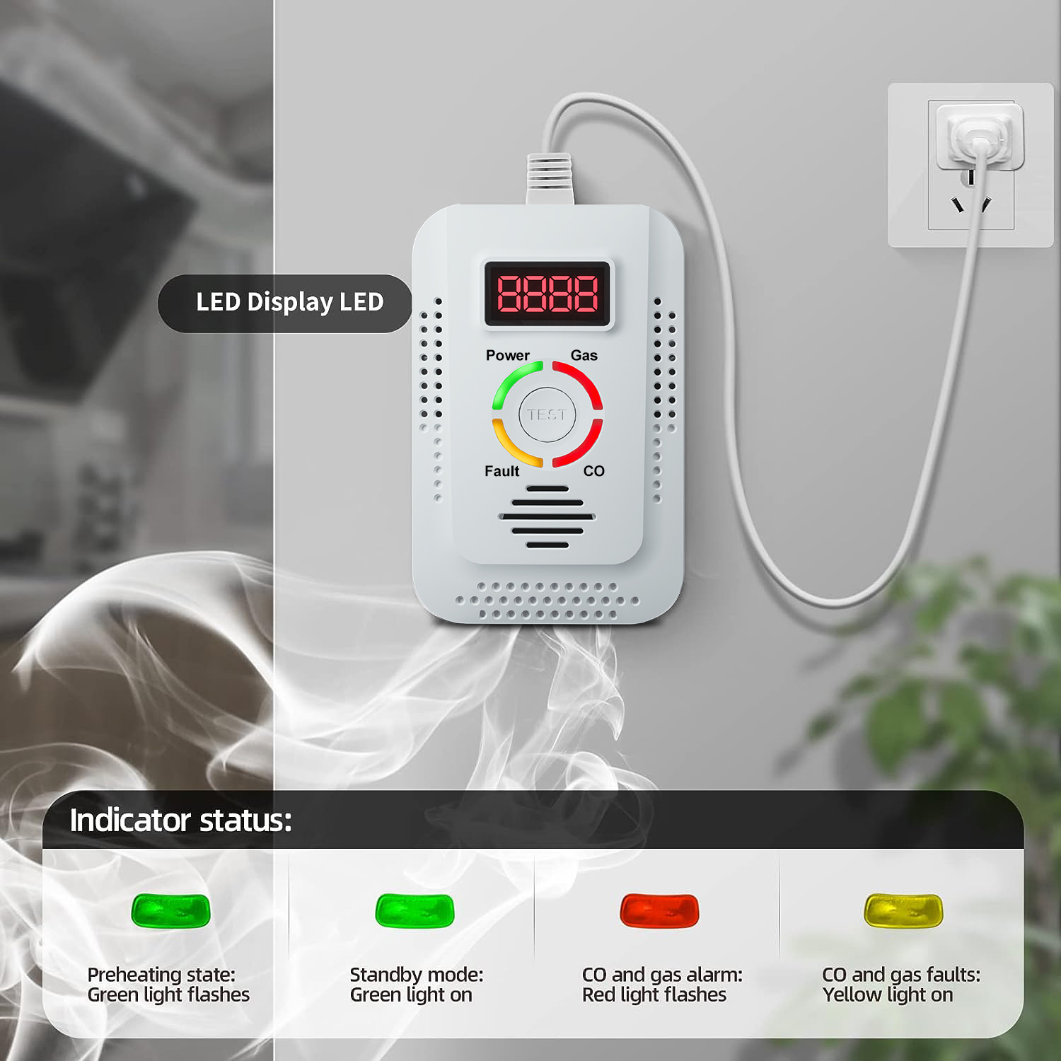 Detektor Gas Alam 2in1 Dan Det - Kitchen Appliances Video ulasan dan harga