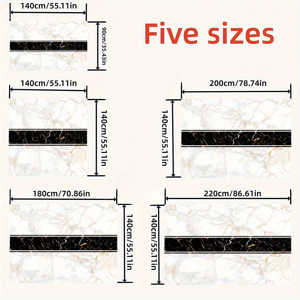 Taplak Meja Marmer Hitam & Put - Kitchen Appliances White ulasan dan harga