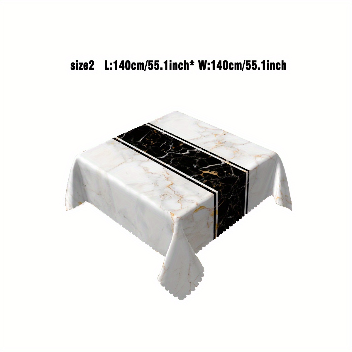 Taplak Meja Marmer Hitam & Put - Kitchen Appliances White ulasan dan harga